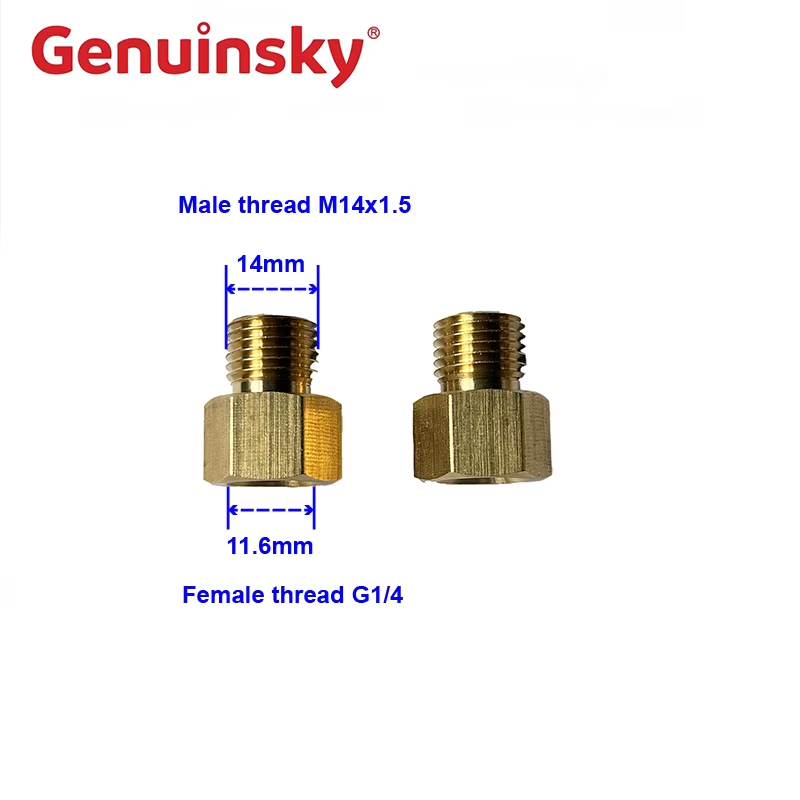 Sárgaréz G1/4 nő az M14 férfi adapter