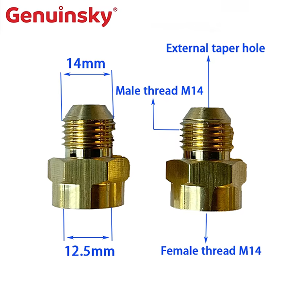 Sárgaréz M14 autómosó adapter